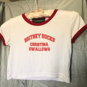 O-mighty Britney/Christina crop top